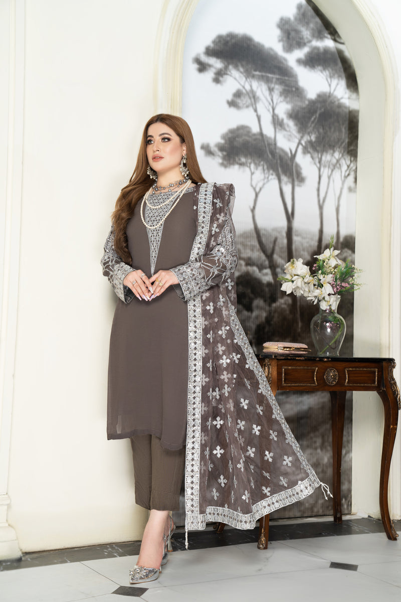 Luxury Formal Ready to Wear Embroidered Dress by Aleezay 03