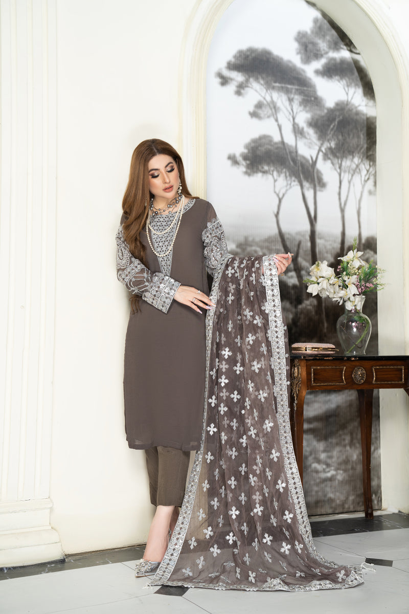 Luxury Formal Ready to Wear Embroidered Dress by Aleezay 03