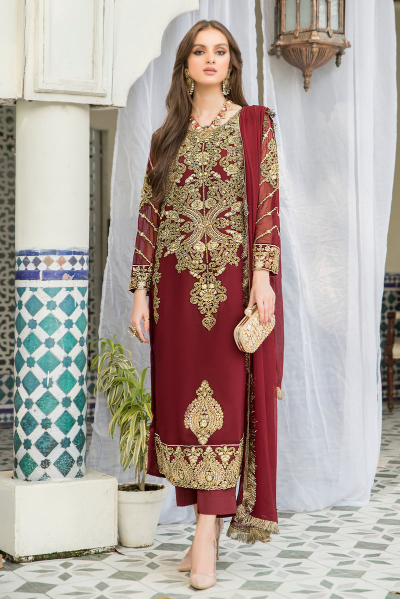 Ready to Wear Chiffon Embroidered Collection by Aleezay 10
