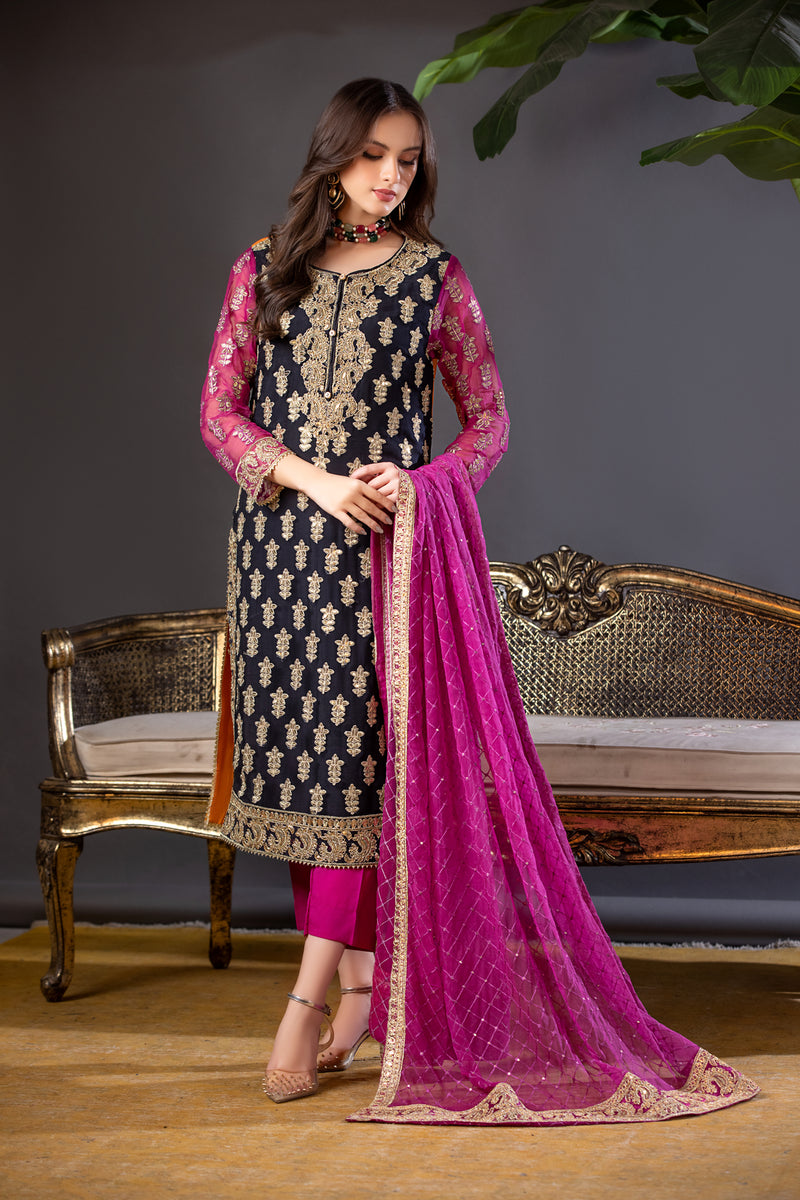 ALEEZAY CHIFFON FORMAL EMBROIDERED DRESS 05