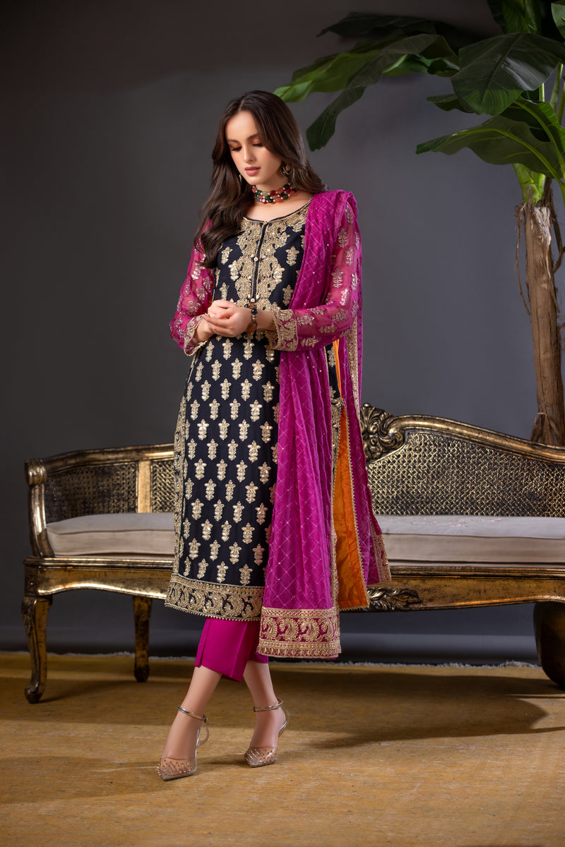 ALEEZAY CHIFFON FORMAL EMBROIDERED DRESS 05