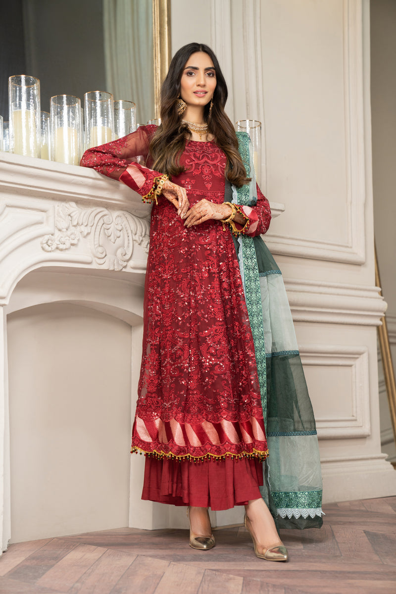 Luxury Formal Chiffon Embroidered Collection by Aleezay 02