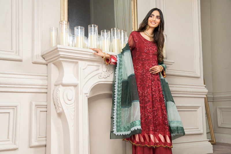 Luxury Formal Chiffon Embroidered Collection by Aleezay 02
