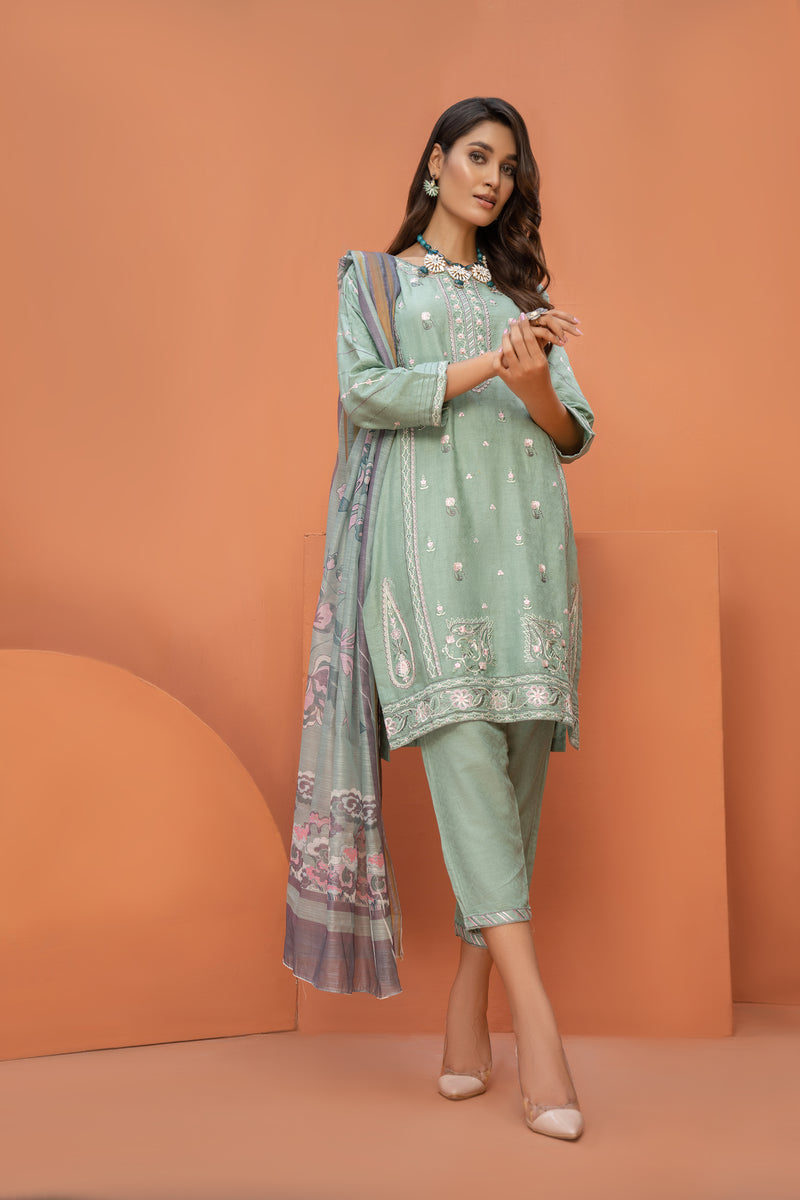 Ready to Wear Embroidered Lawn Collection by Arwah 01