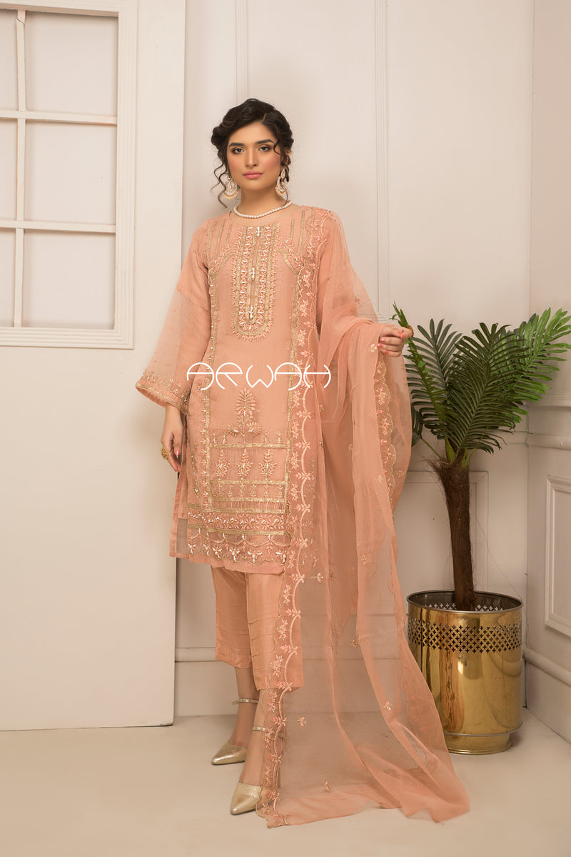 Ready To Wear 3 Pcs Semi Formal Collection by Arwah 01