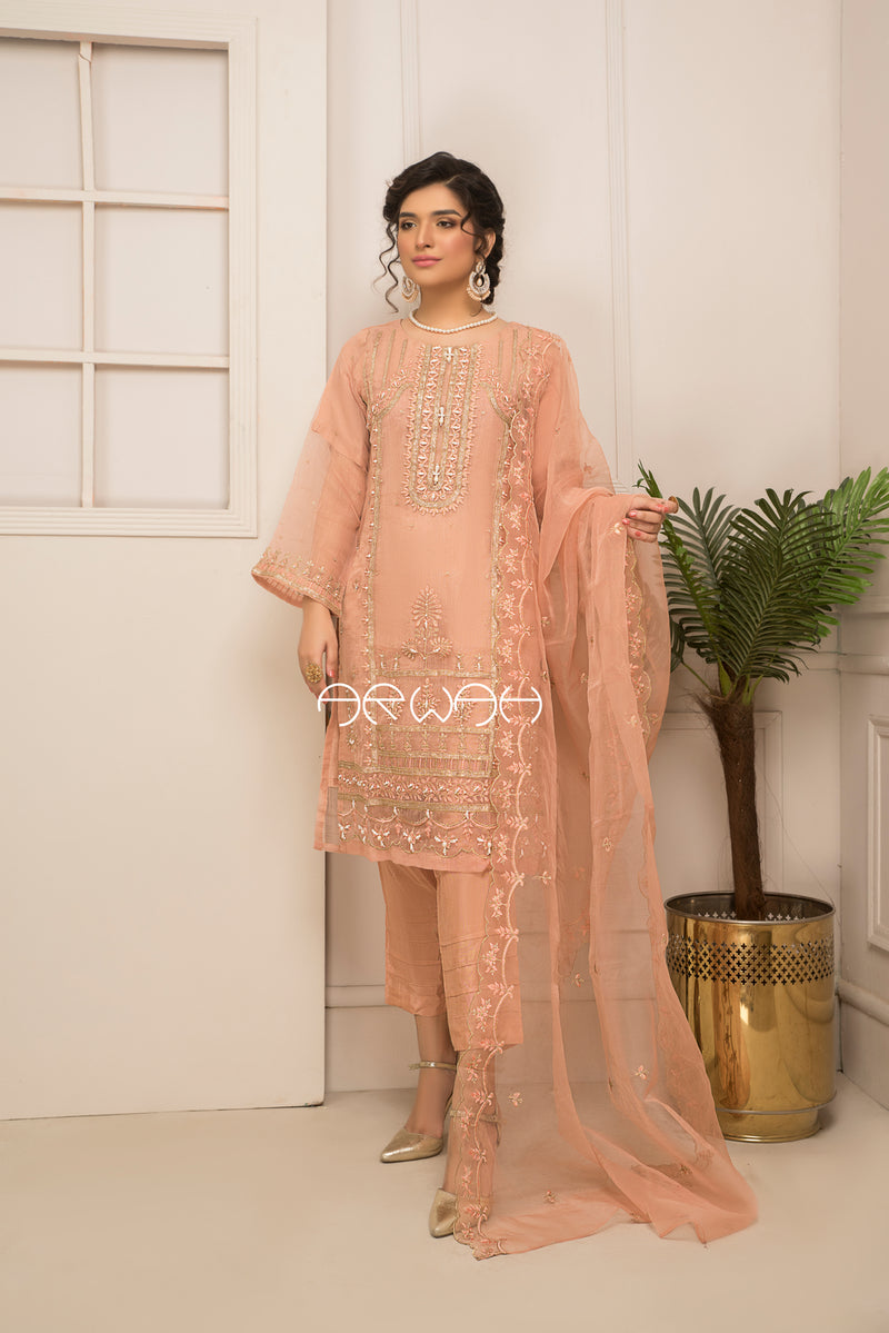 Ready To Wear 3 Pcs Semi Formal Collection by Arwah 01