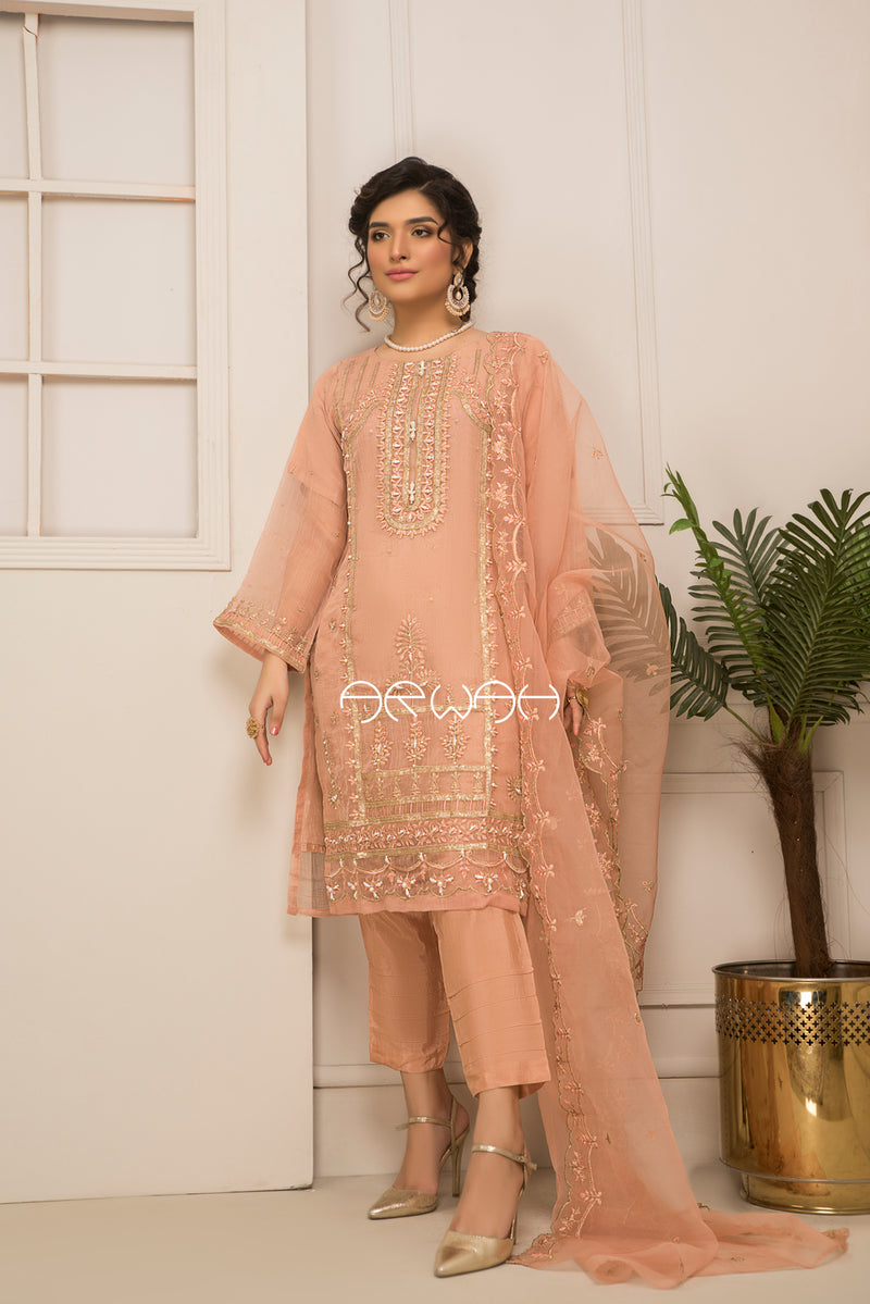 Ready To Wear 3 Pcs Semi Formal Collection by Arwah 01