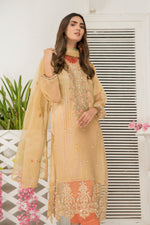 Ready To Wear 3 Pcs Semi Formal Embroidered Dress By ARWAH 11