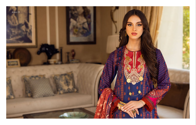 Asim Jofa Luxury Lawn Embroidered Collection 19