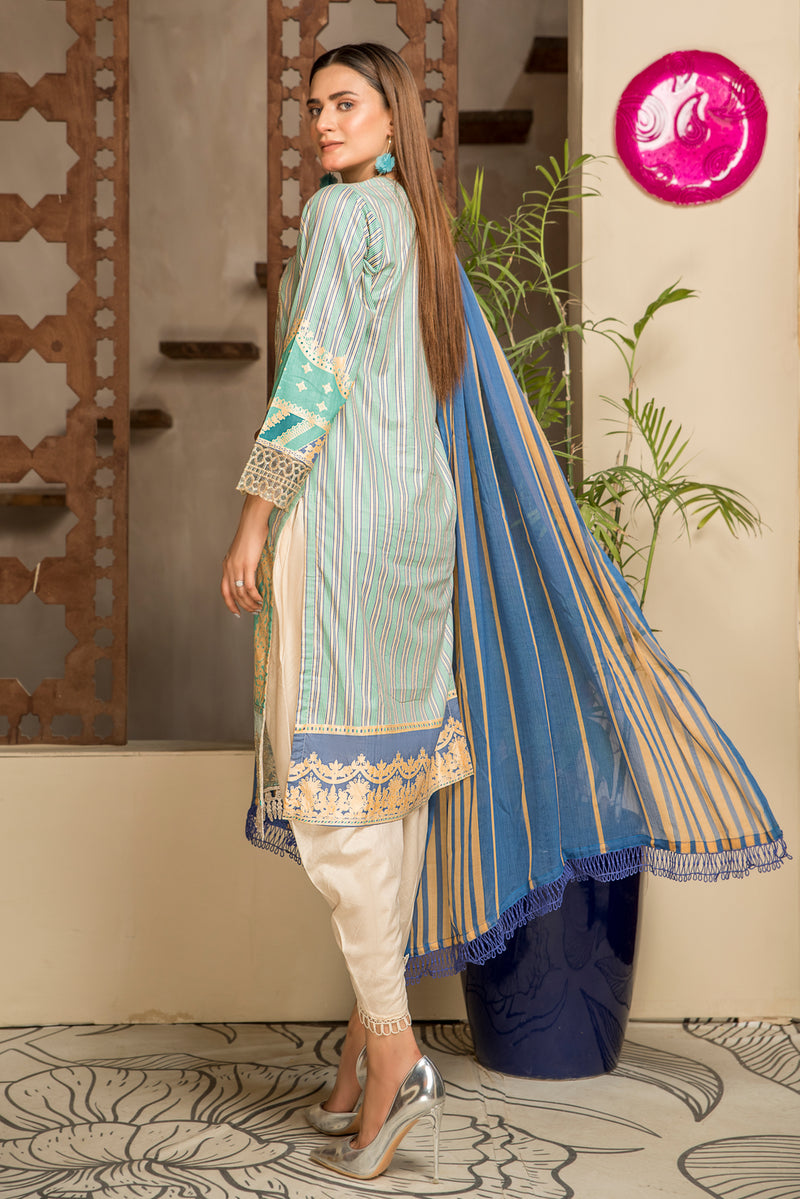 Embroidered Ready to Wear 3 Pcs Lawn Dress by Aabpara 03