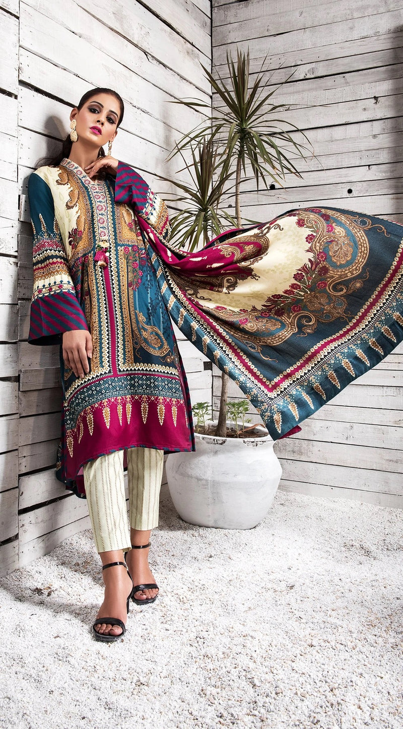 Winter Ready to Wear 3 Pcs Embroidered Dress of Anaya by Kiran Chaudhry 06
