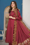 Winter Ready to Wear 3pc Embroidered Dress in Linen with wool shawl 03