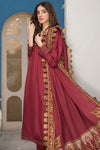Winter Ready to Wear 3pc Embroidered Dress in Linen with wool shawl 03