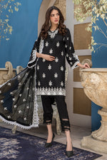 Winter Ready to Wear 3pc Embroidered Dress in Linen  01