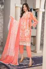 Winter Ready to Wear 3pc Embroidered Dress in Linen with wool shawl 07