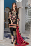 Winter Ready to Wear 3pc Embroidered Dress in Linen with wool shawl 09