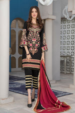 Winter Ready to Wear 3pc Embroidered Dress in Linen with wool shawl 09