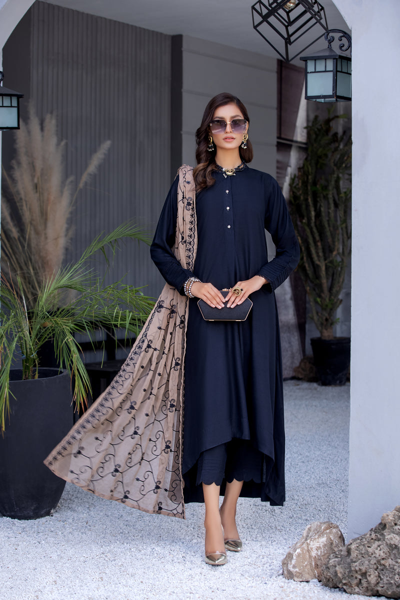 Winter Ready to Wear 3 Pcs Embroidered Dopatta Dress by Gulwarun 09