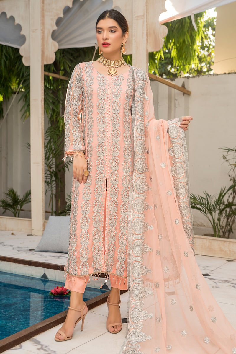 Gulwarun Formal Ready to Wear Chiffon Dress 04 The Zaibai Gulwarun Formal Ready to Wear Chiffon Dress 04 The Zaibai