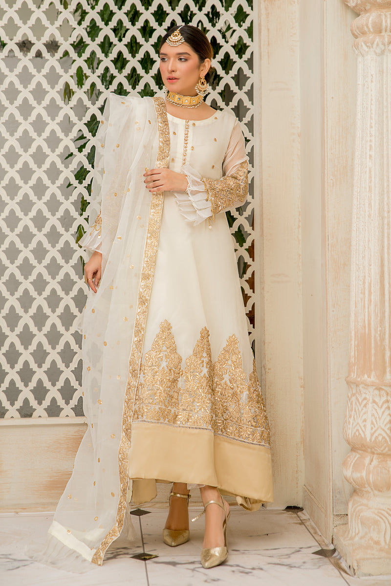 Gulwarun Formal Ready to Wear Chiffon Dress 01 The Zaibai Gulwarun Formal Ready to Wear Chiffon Dress 01 The Zaibai