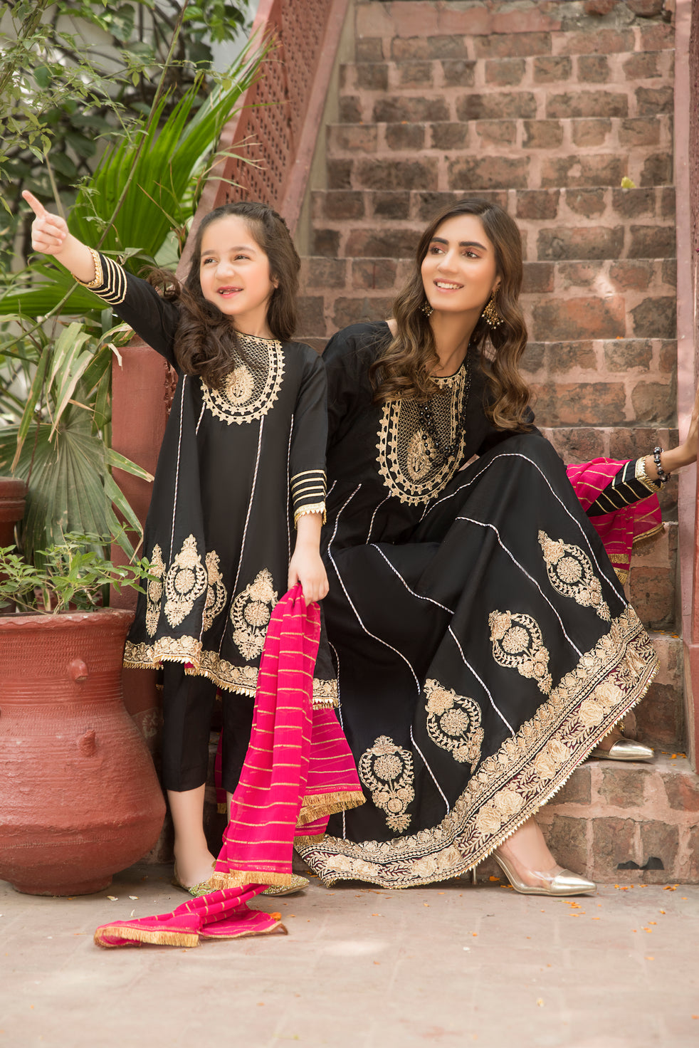 black dresses for eid Eid Special Latest Eid Dress Eid Dress In Black Georgette With Embroidery And Rivet Moti With Dupatta
