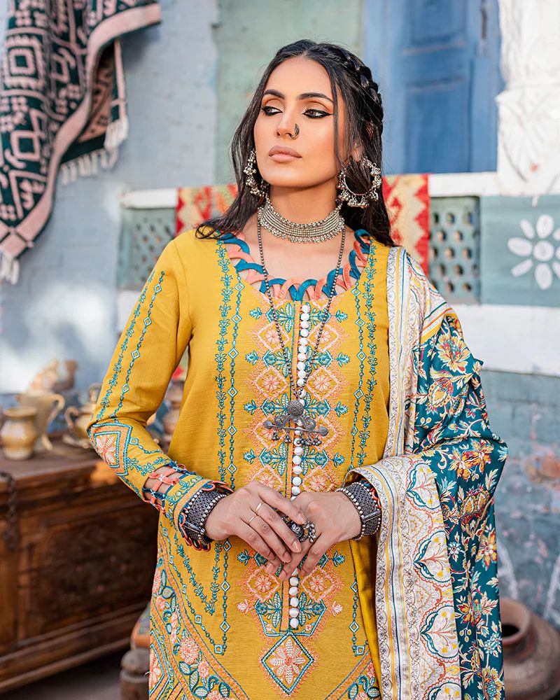 3PC READY TO WEAR KHADDAR PASHMINA SHAWL DRESS 01