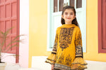 Kids Ready To Wear 3 Pcs Embroidered Lawn Collection by Mona 01