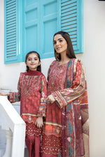 Ready To Wear 3 Pcs Embroidered Lawn Collection by Mona 09