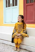 Kids Ready To Wear 3 Pcs Embroidered Lawn Collection by Mona 01