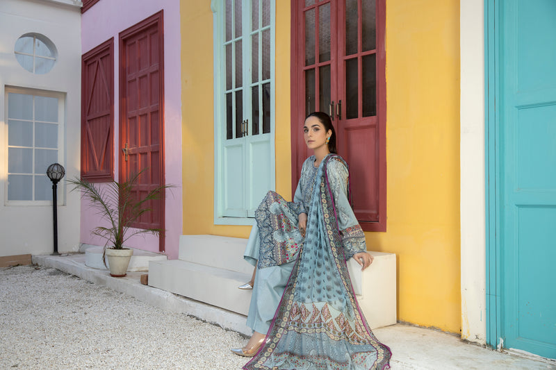 Ready To Wear 3 Pcs Embroidered Lawn Collection by Mona 02