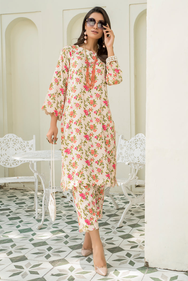READY TO WEAR 2 PCS LINEN DRESS BY MISKI 06 – The Zaibai