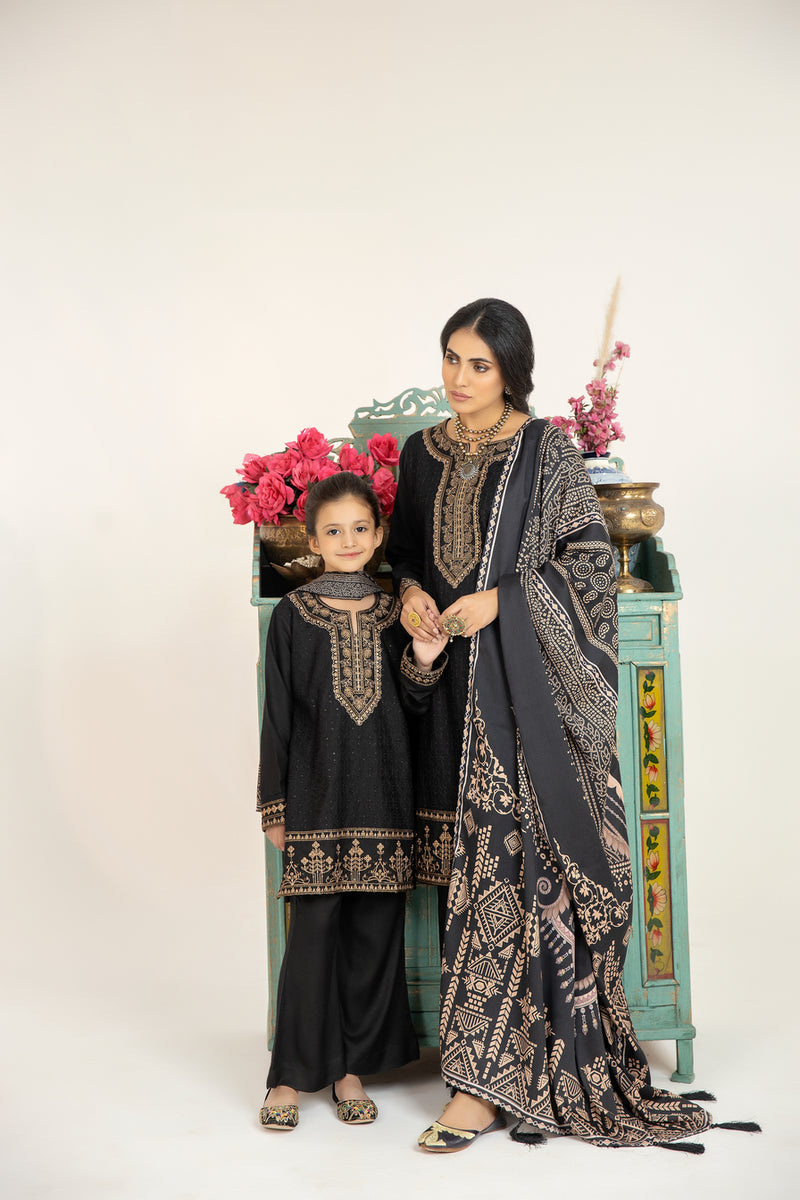 MONA EMBROIDERED DHANAK DRESS 06