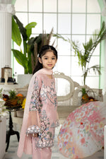 Kids Ready To Wear 3 Pcs Embroidered Lawn Collection by Mona 08