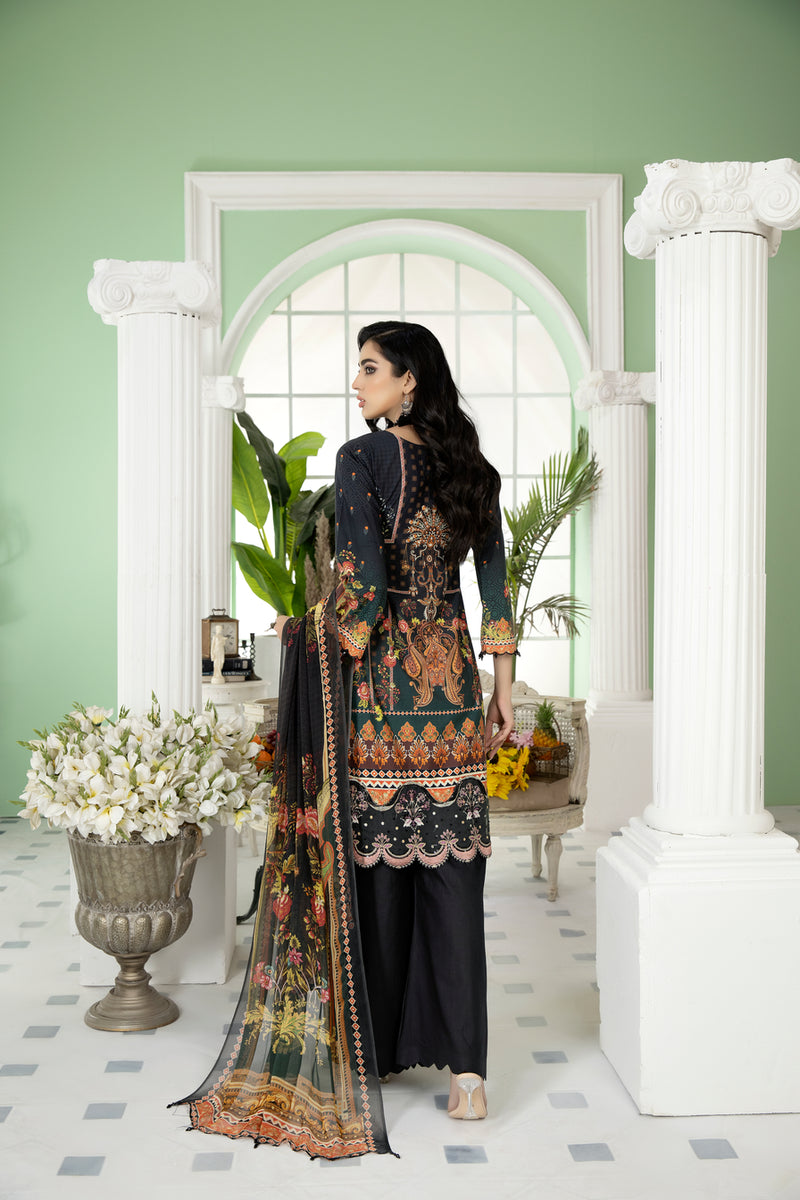 Ready To Wear 3 Pcs Embroidered Lawn Collection by Mona 07