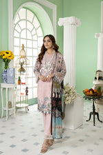 Ready To Wear 3 Pcs Embroidered Lawn Collection by Mona 08