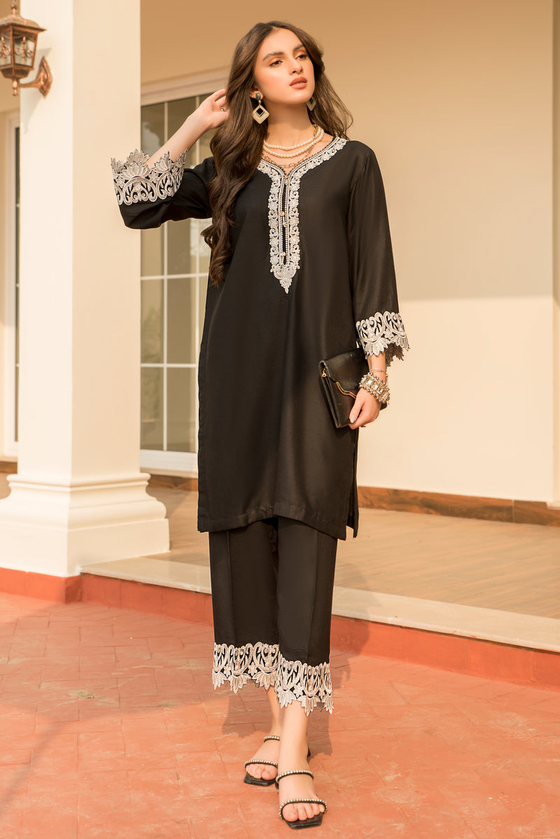 Winter Linen 2 Pcs Ready to Wear Dress by Sakeena Hasan 12