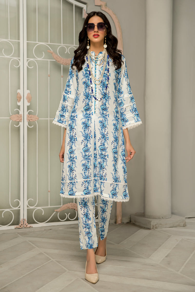 Ready to Wear 2 pcs Lawn Dress by Zaiwa Essentials 06 – The Zaibai