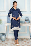 2 Pcs Embroidered Ready To Wear Linen Dress By ZAIWA 12