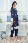 2 Pcs Embroidered Ready To Wear Linen Dress By ZAIWA 12