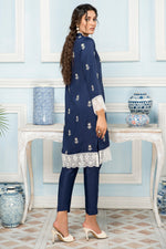 2 Pcs Embroidered Ready To Wear Linen Dress By ZAIWA 12