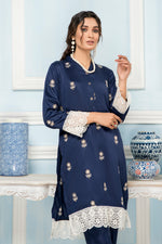 2 Pcs Embroidered Ready To Wear Linen Dress By ZAIWA 12