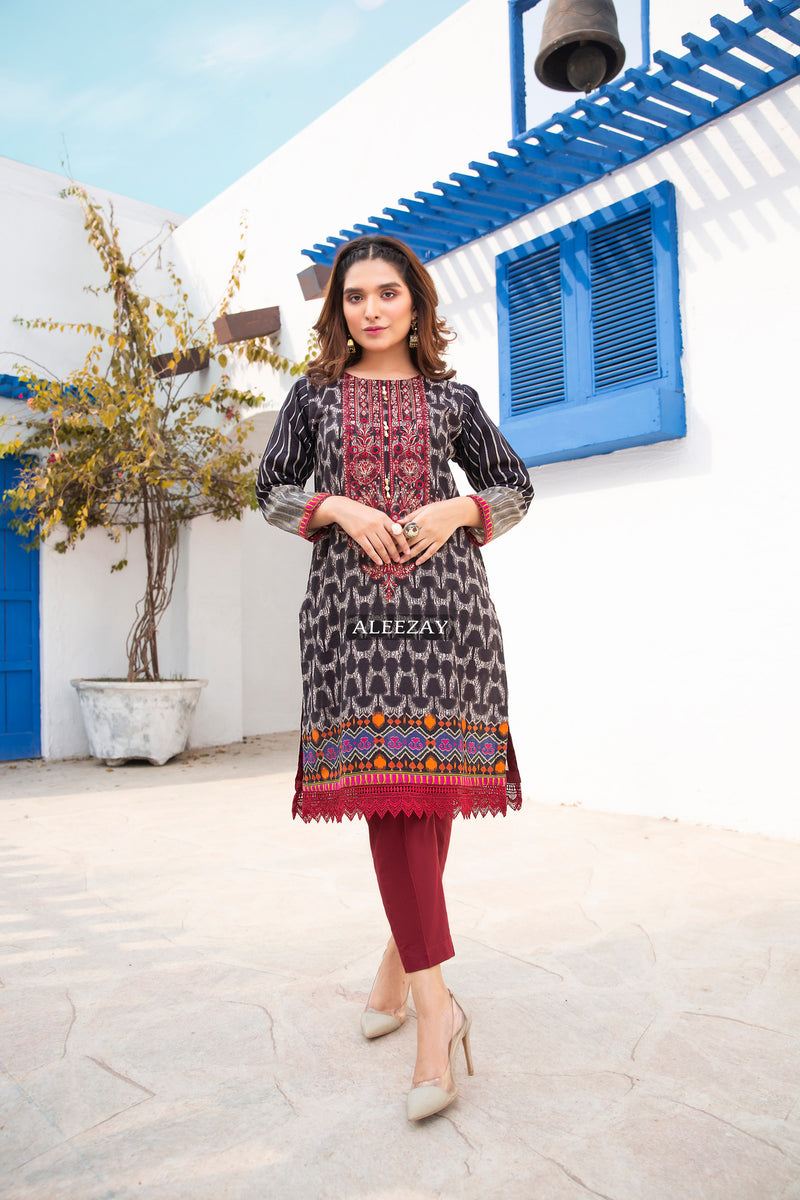 Ready to Wear 2 Pcs Dress with Handwork Details by Aleezay 12