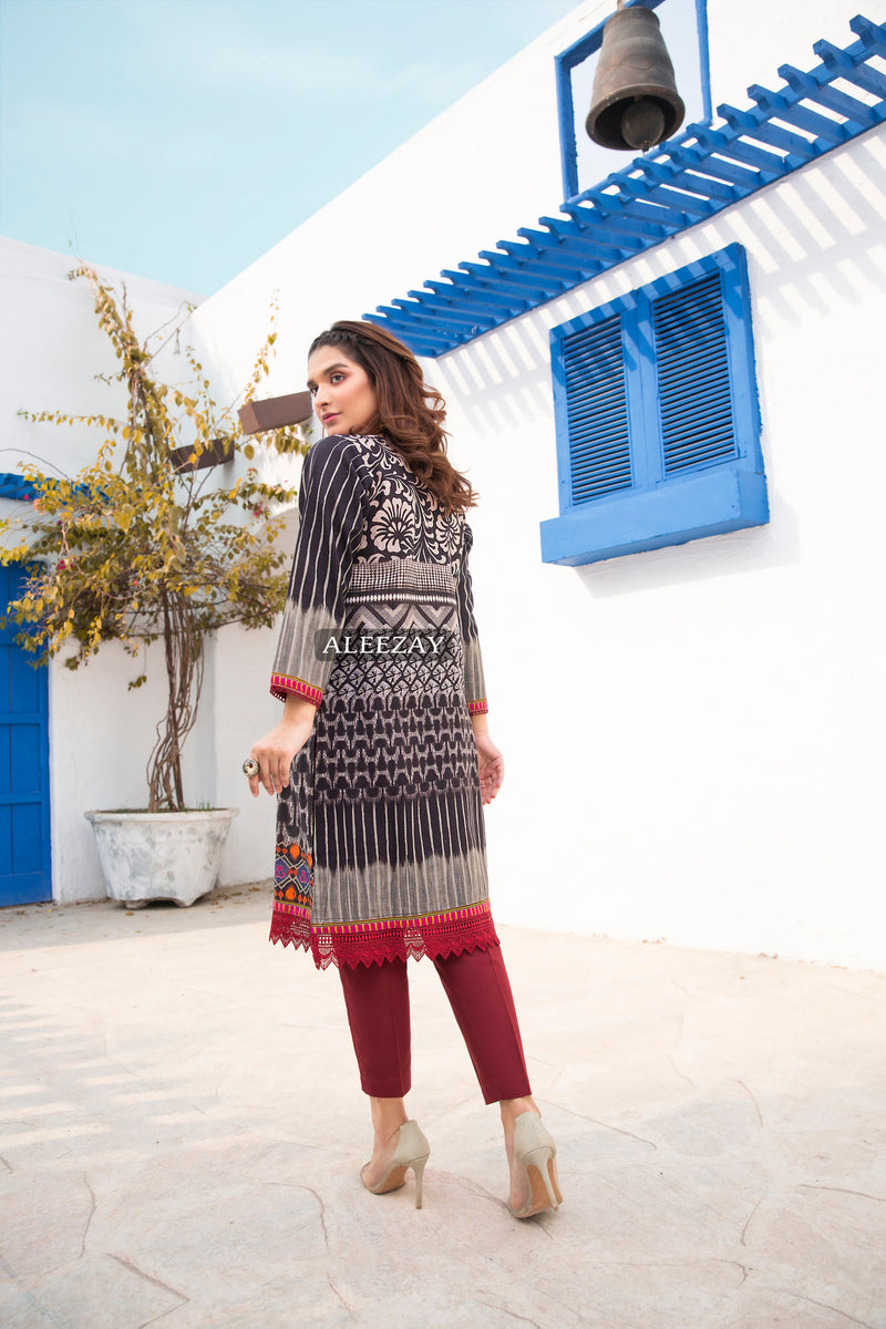 Ready to Wear 2 Pcs Dress with Handwork Details by Aleezay 12