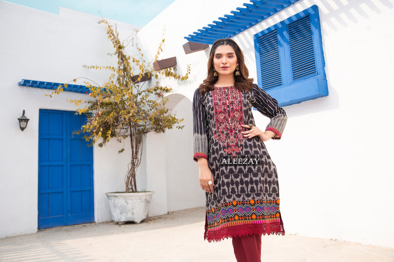 Ready to Wear 2 Pcs Dress with Handwork Details by Aleezay 12
