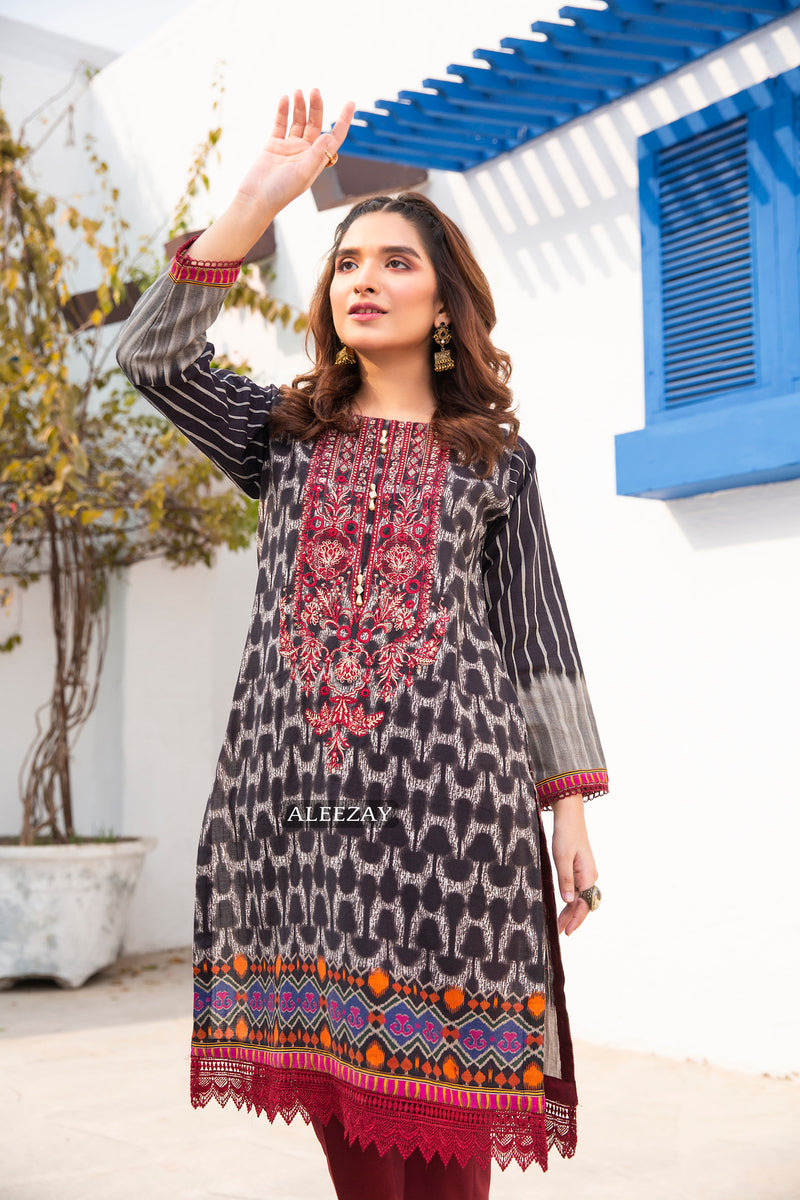 Ready to Wear 2 Pcs Dress with Handwork Details by Aleezay 12