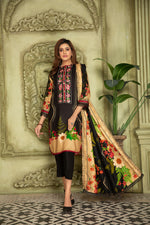 Winter Ready to Wear 3 Pcs Embroidered Dress by Aleezay 01