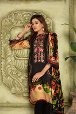 Winter Ready to Wear 3 Pcs Embroidered Dress by Aleezay 01