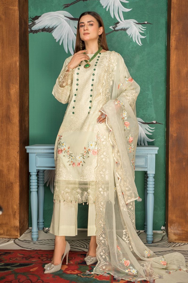 EMBROIDERED READY TO WEAR 3 PCS LAWN DRESS The Zaibai EMBROIDERED READY TO WEAR 3 PCS LAWN DRESS The Zaibai