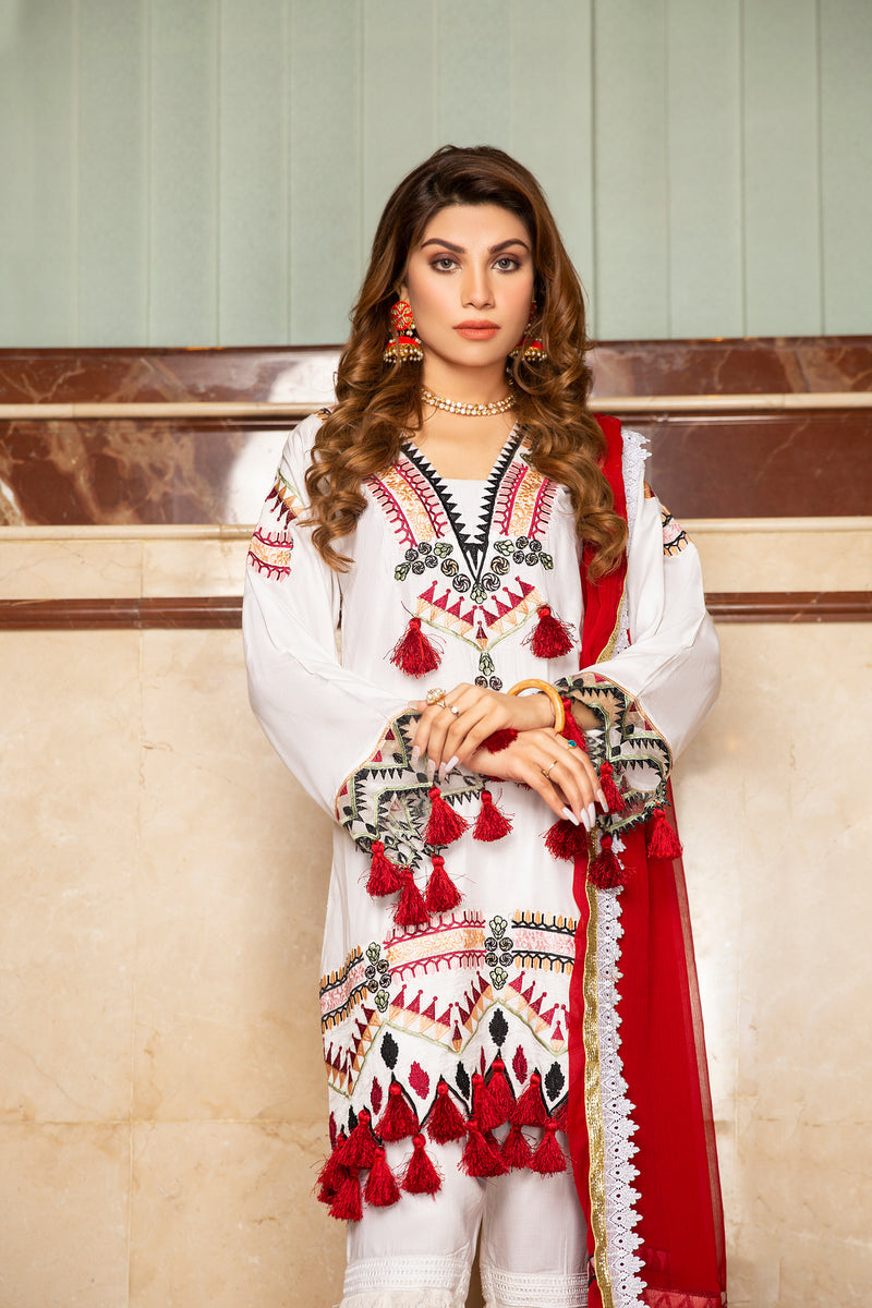 Ready to Wear 3 Pcs Gulwarun Embroidered Collection 06