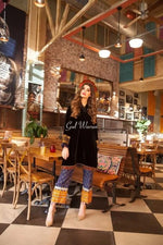 Velvet Ready to Wear Embroidered Dress by Gulwarun